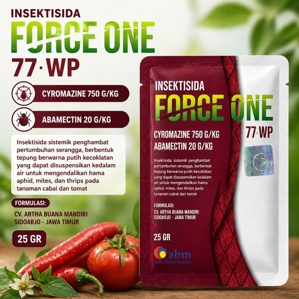 insektisida ampuh pembasmi kutu daun, apids, dan trip FORCE ONE 77 WP -100 gram