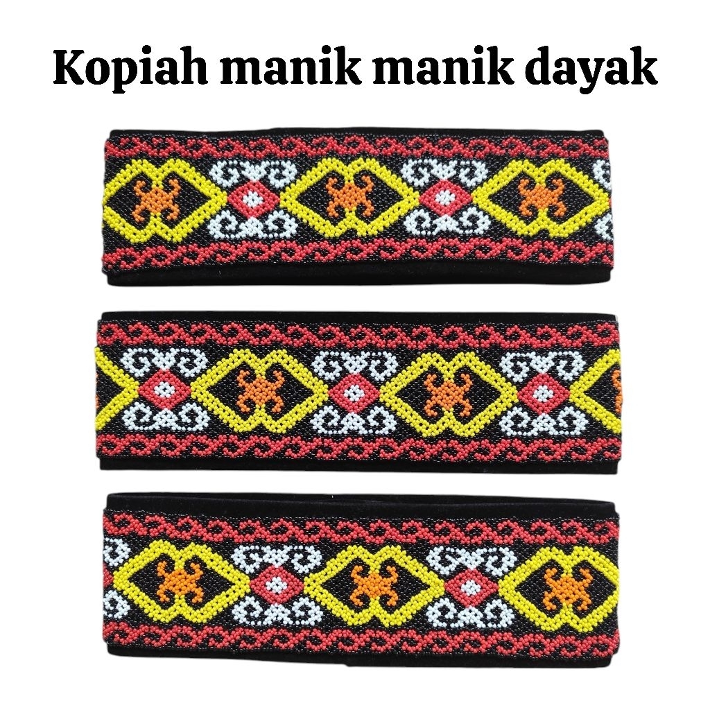 Kopiah manik dayak / peci manik dayak Kalimantan / peci songkok manik manik / aksesoris dayak / kera