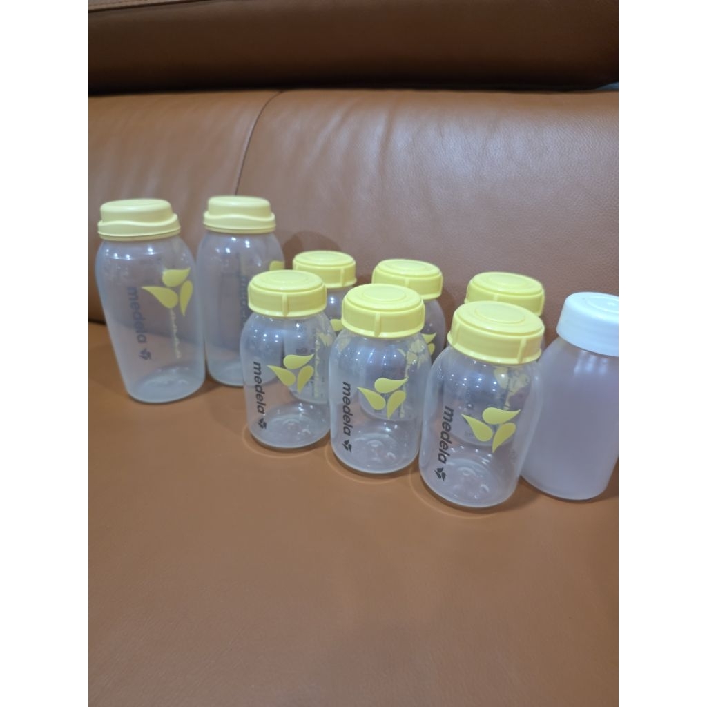 Preloved Botol ASI Medela Original Bundle 2 Besar 6 Kecil