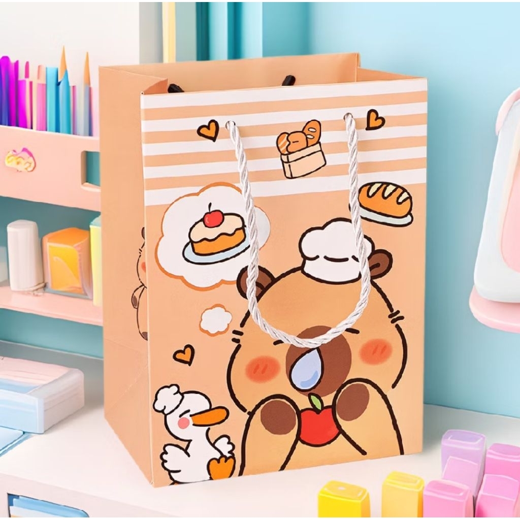 Paper Bag Snack Kapibara Capybara Permen Korean Paper Bag Pembungkus Kue Kering Kemasan