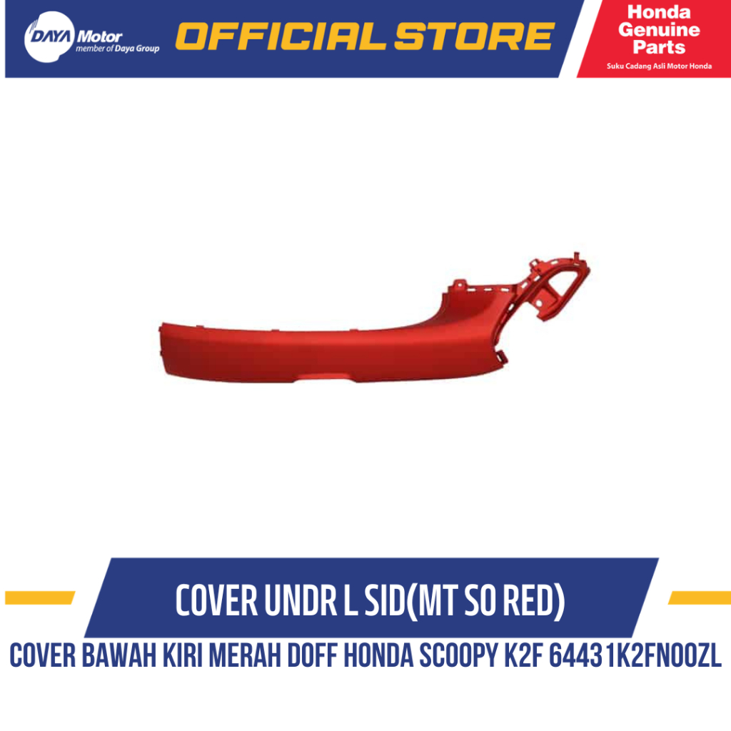 Cover Bawah Kiri Merah Doff Honda Scoopy K2F 64431K2FN00ZL