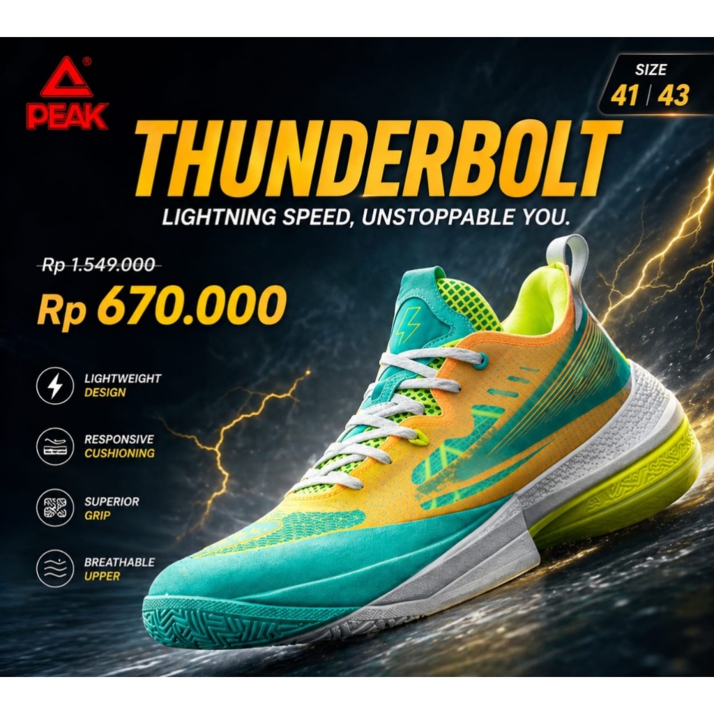 Hot Deals Peak Basketball Shoes Thunderbolt Outdoor Edition Green
