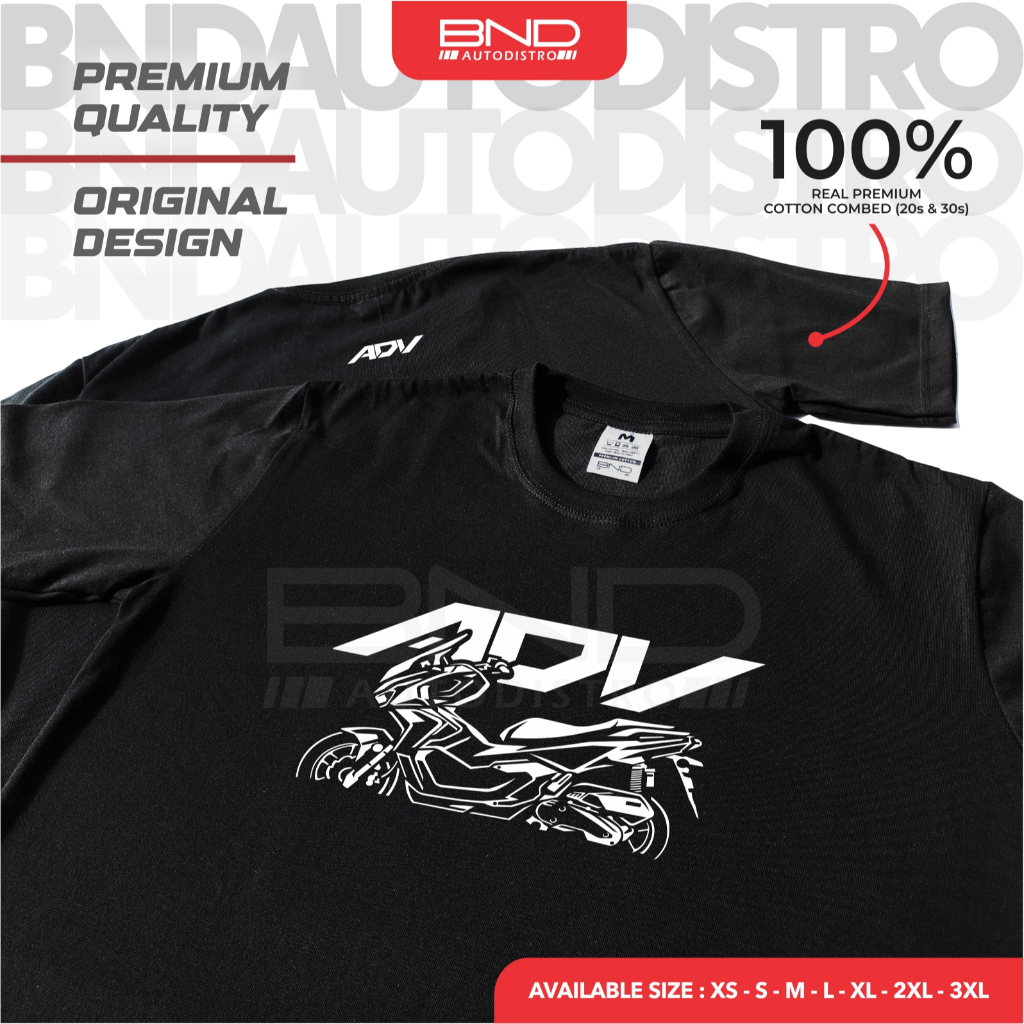 [BND] Kaos Honda ADV SIDE T-Shirt Baju Kaos ADV 160 Kaos Motor Premium Quality