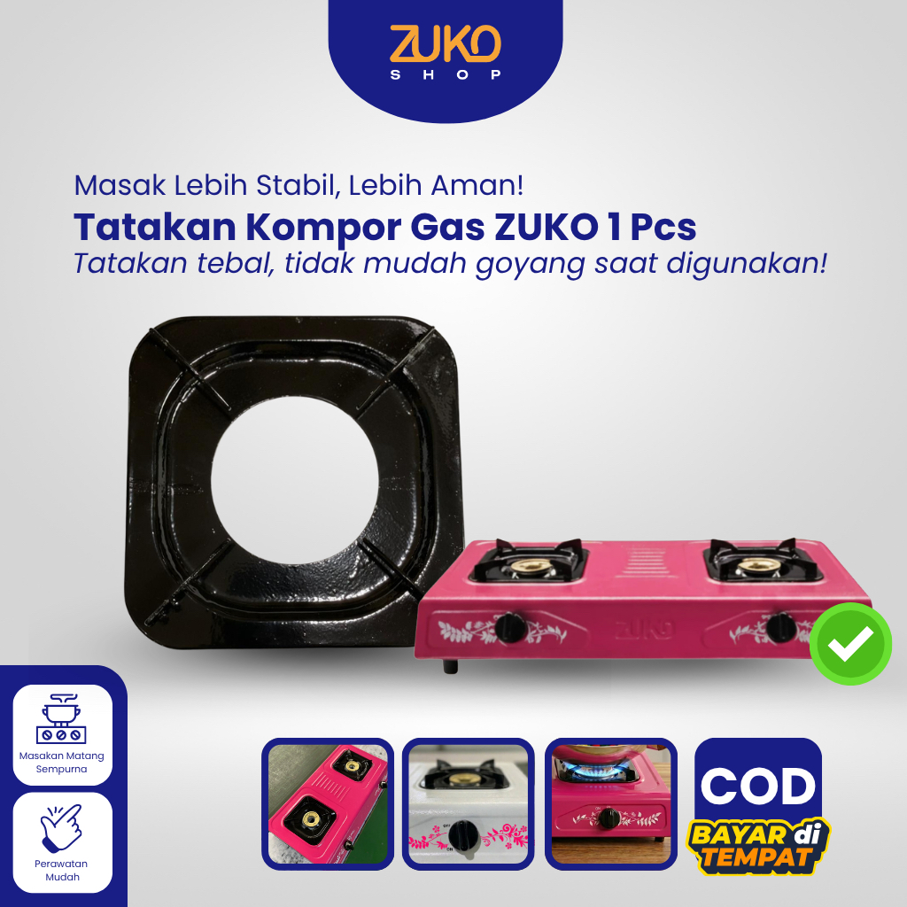 ZUKOSHOP OFFICIAL - TATAKAN KOMPOR GAS ZUKO 4 KAKI, HARGA PER 1PCS