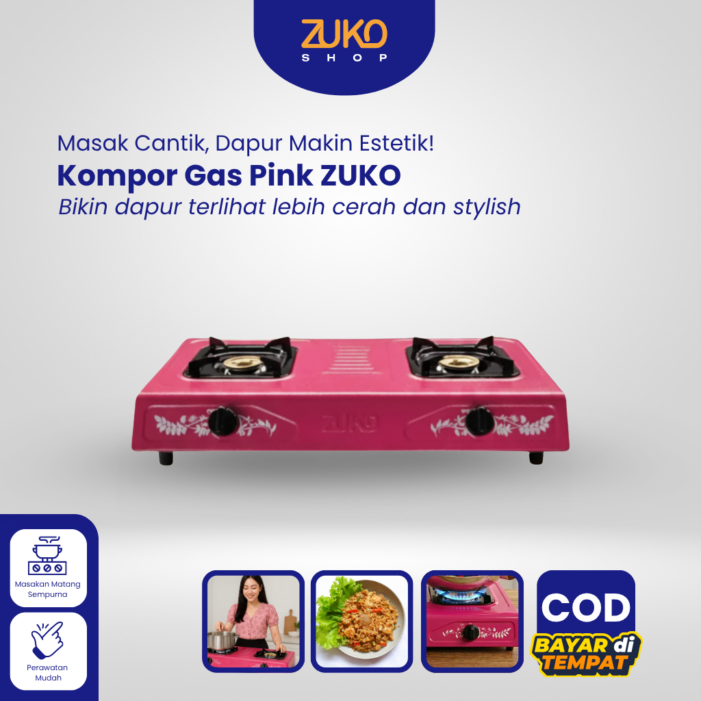 ZUKOSHOP OFFICIAL - Kompor Gas Pink ZUKO