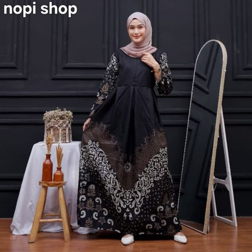 Gamis Batik Wanita Syari Modern Model Abaya Nyaman Dipakai