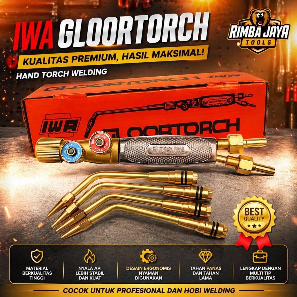 GLOORTORCH BLENDER TANG LAS 4 MATA LAS KARBIT LAS LPG 1 SET