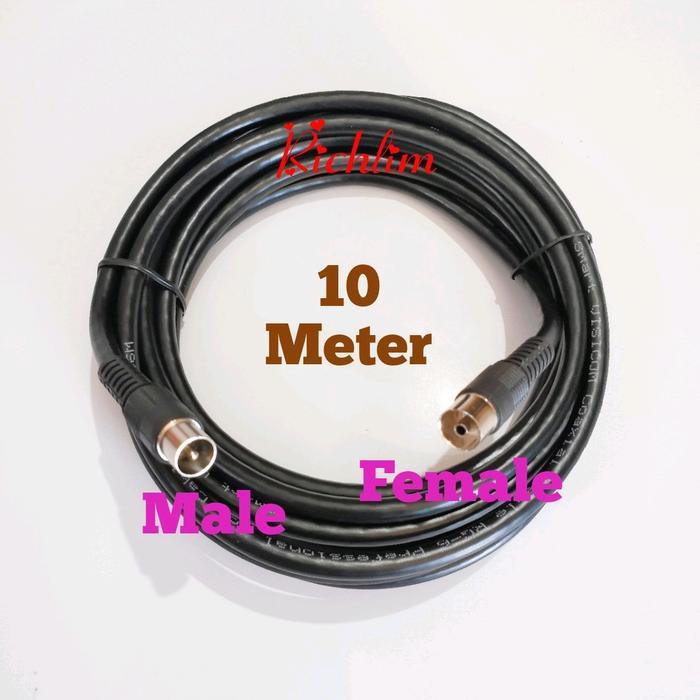 "New" Kabel Antena TV Digital Male To Female 10M / 15M / 20 M Kabel Sambung / Kabel STB Ke TV