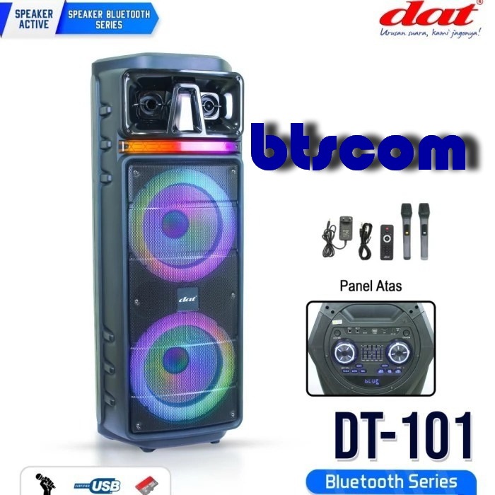 Speaker Portable Wireless Dat DT 101 Original 10 inch Bluetooth
