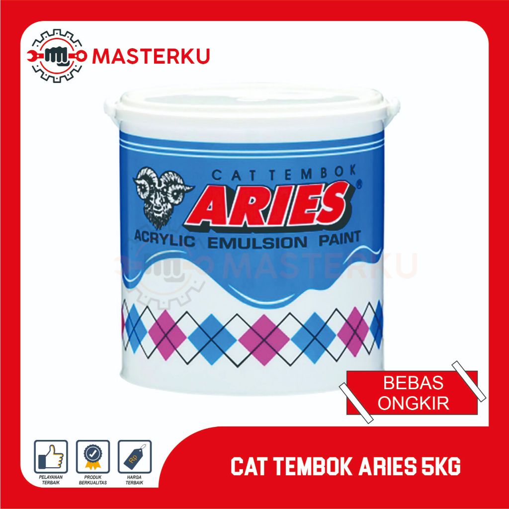 Cat Tembok Aries 5kg / Cat Aries / Cat Dinding Rumah Interior Berkualitas