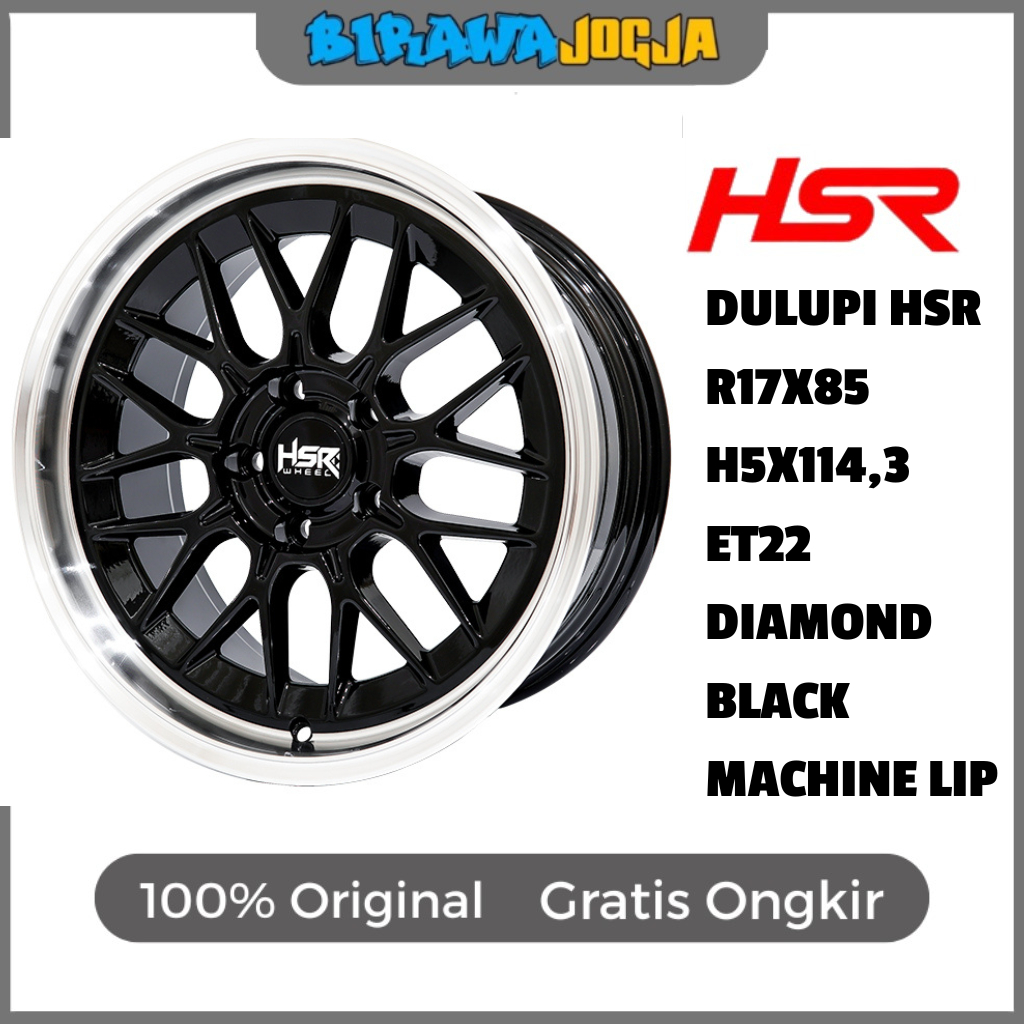 pelek hsr dulupi r17x85 pcd 5x114 cocok di mobil xpander innova reborn zenix et22 warna hitam