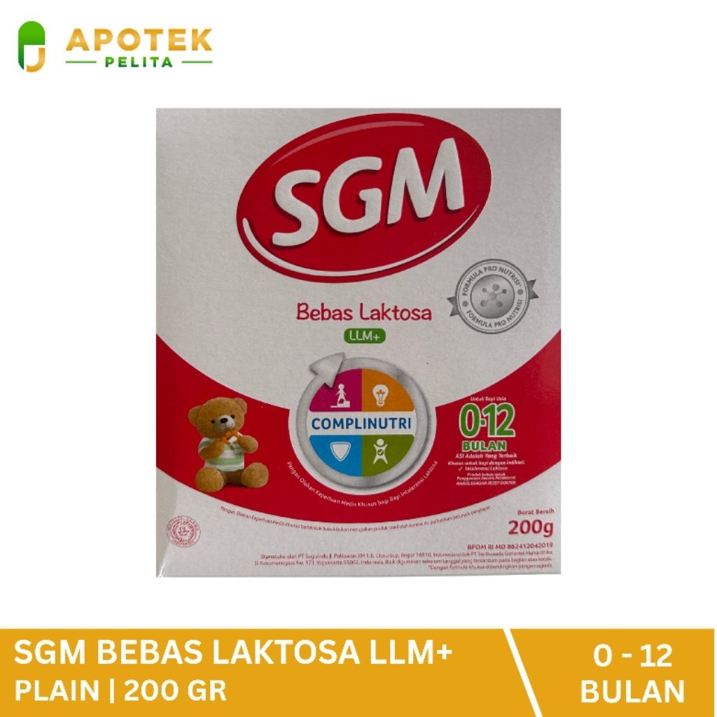 SGM LLM+ Susu Formula Bayi Bebas Laktosa (200 gram)