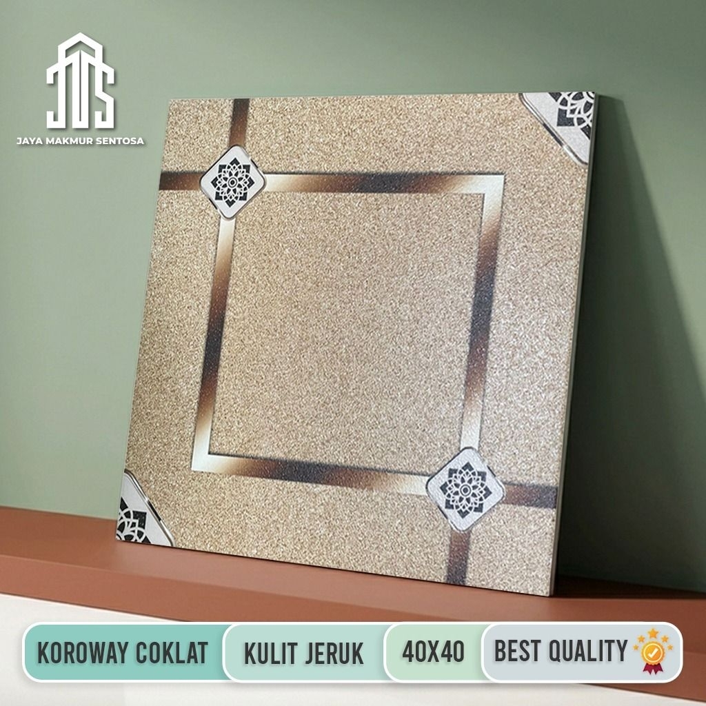 Keramik Lantai Kasar Antislip 40x40 Korowai Coklat