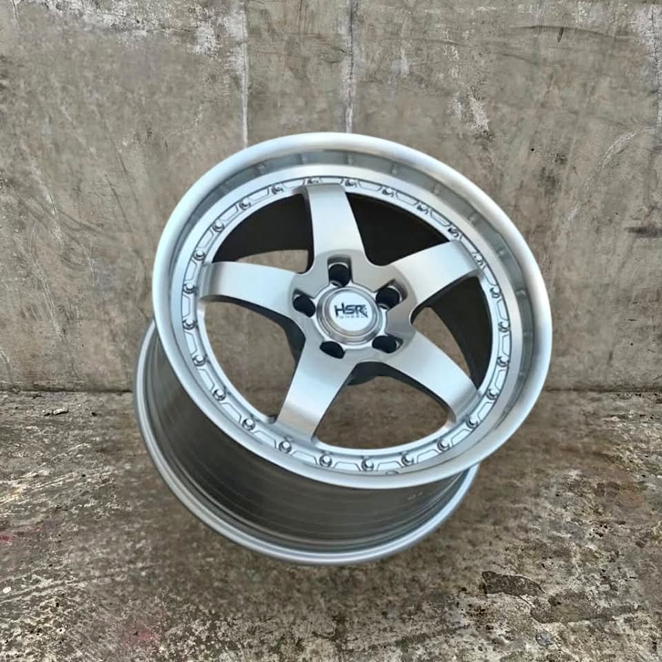 Velg HSR BOB Lebar 8,5 9,5 Inch Silver Pcd 5X114 For Mobil Civic Camry Accord R18 Original Murah