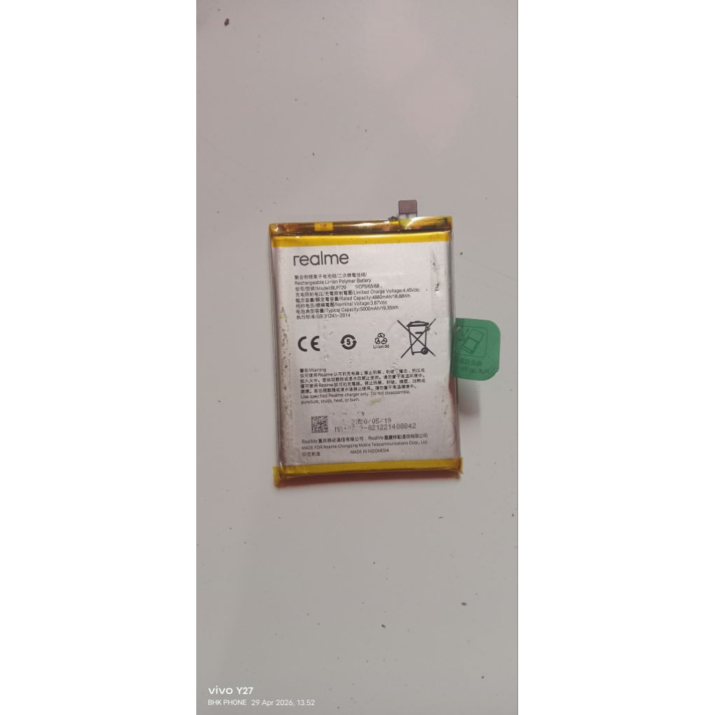 batrai cabutan realme 5i original