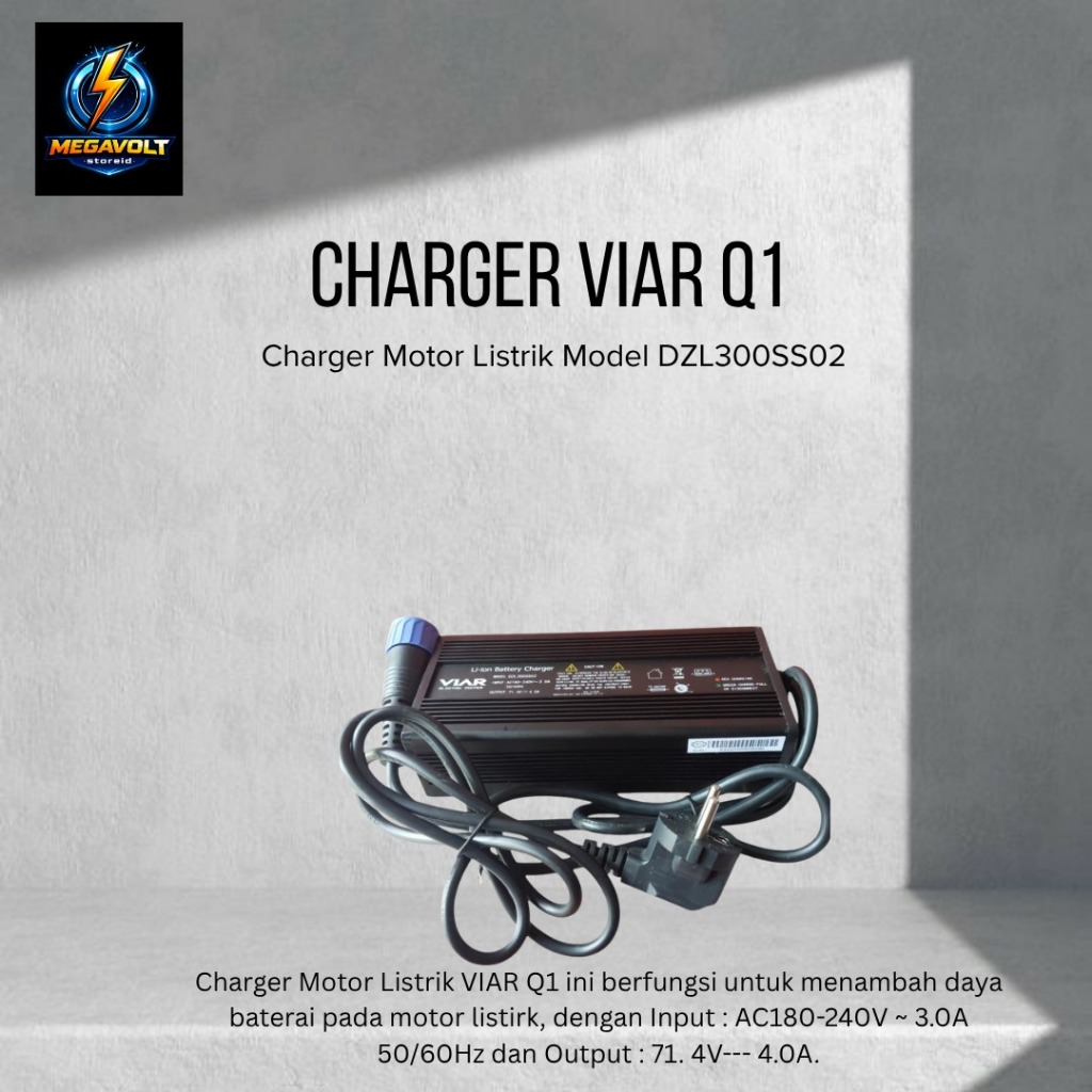 VIAR Charger Motor Listrik VIAR Q1 Li-ion Battery Charger Model DZL300SS02