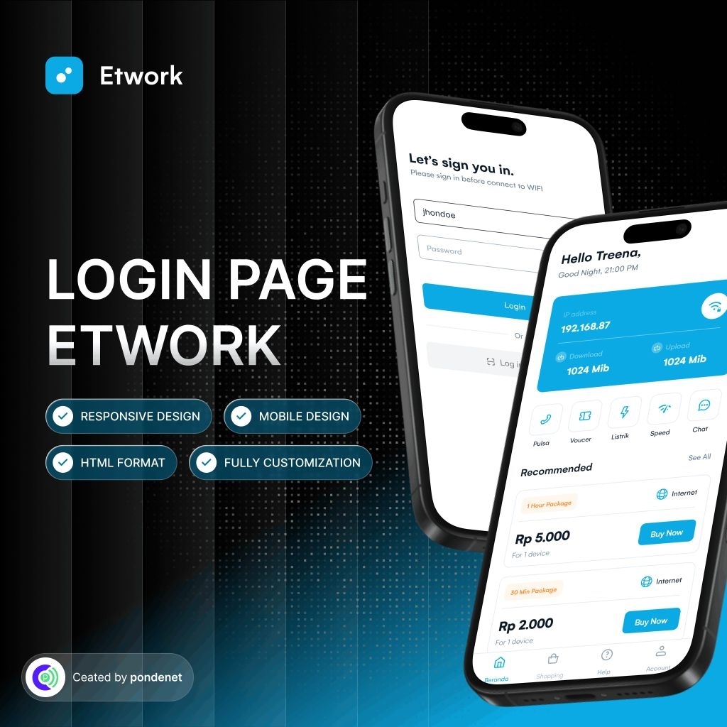 template login page hotspot mikrotik Etwork