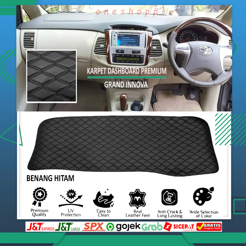 KARPET DASHBOARD ALAS DASHBOARD KULIT SINTESIS GRAND INNOVA 2012-2015 MOTIF WAJIK