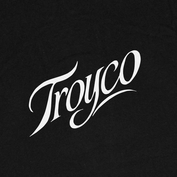 Troy Company Kaos Singlet Pria Hitam - Hand Lettered Singlet Sleeveless Black TS 3605