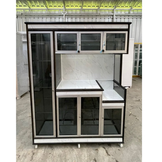 Rak Piring Roda Pintu 4 Holo/KACA RIBEN ALUMUNIUMk