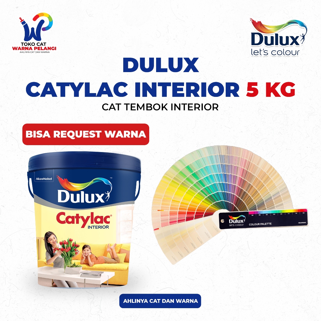 Cat Dinding DULUX Catylac Interior 5 Kg | Cat Tinting Tembok Dulux Catylac Interior 5 Kg