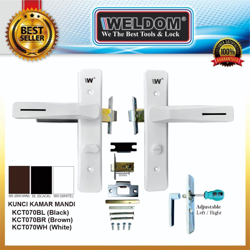 SAB handle kamar mandi toilet wc modern minimalis warna weldom original / tarikan pintu dorong pegan