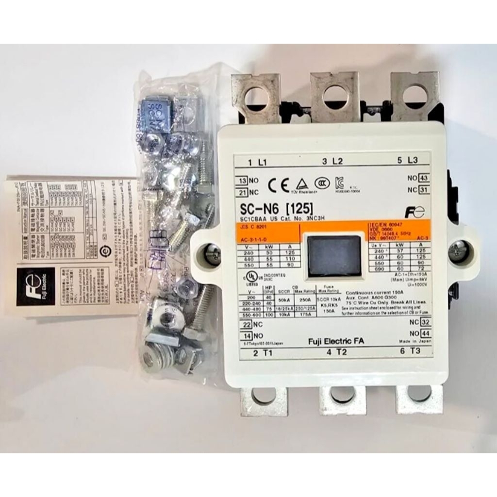 MAGNETIC CONTACTOR SC-N6 2NO 2NC FUJI ELECTRIC