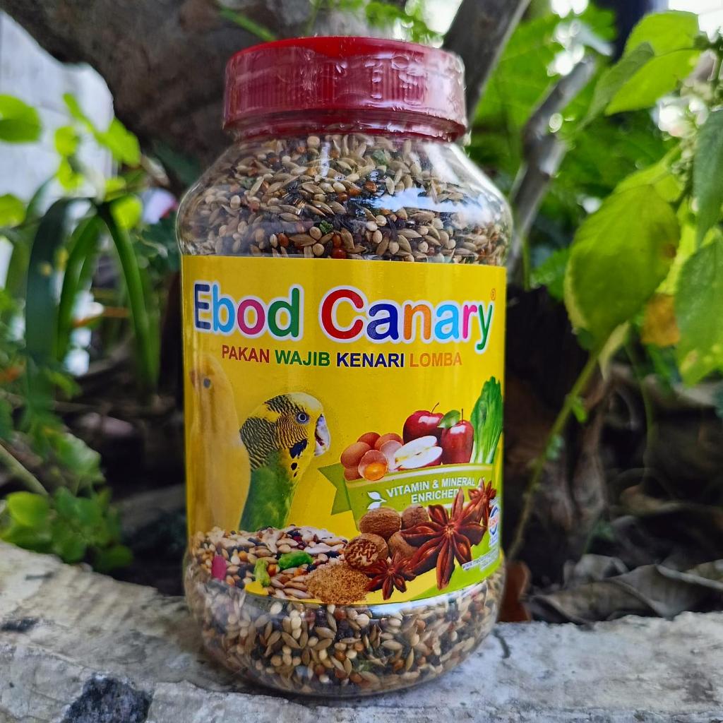 Pakan Burung Ebod Kenari Toples Pakan harian lomba kenari makin gacor