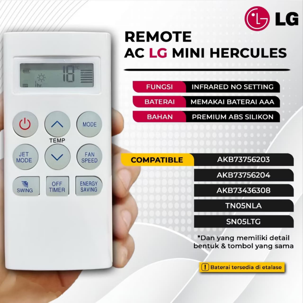 Remote Remot AC LG Mini Hercules AKB73756203