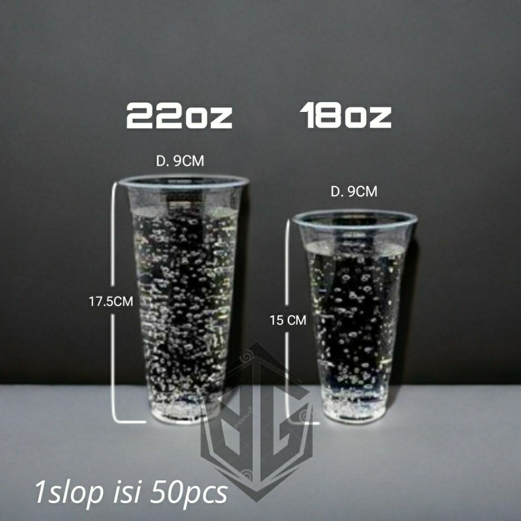 Gelas Slim 18oz & 22oz @50pcs