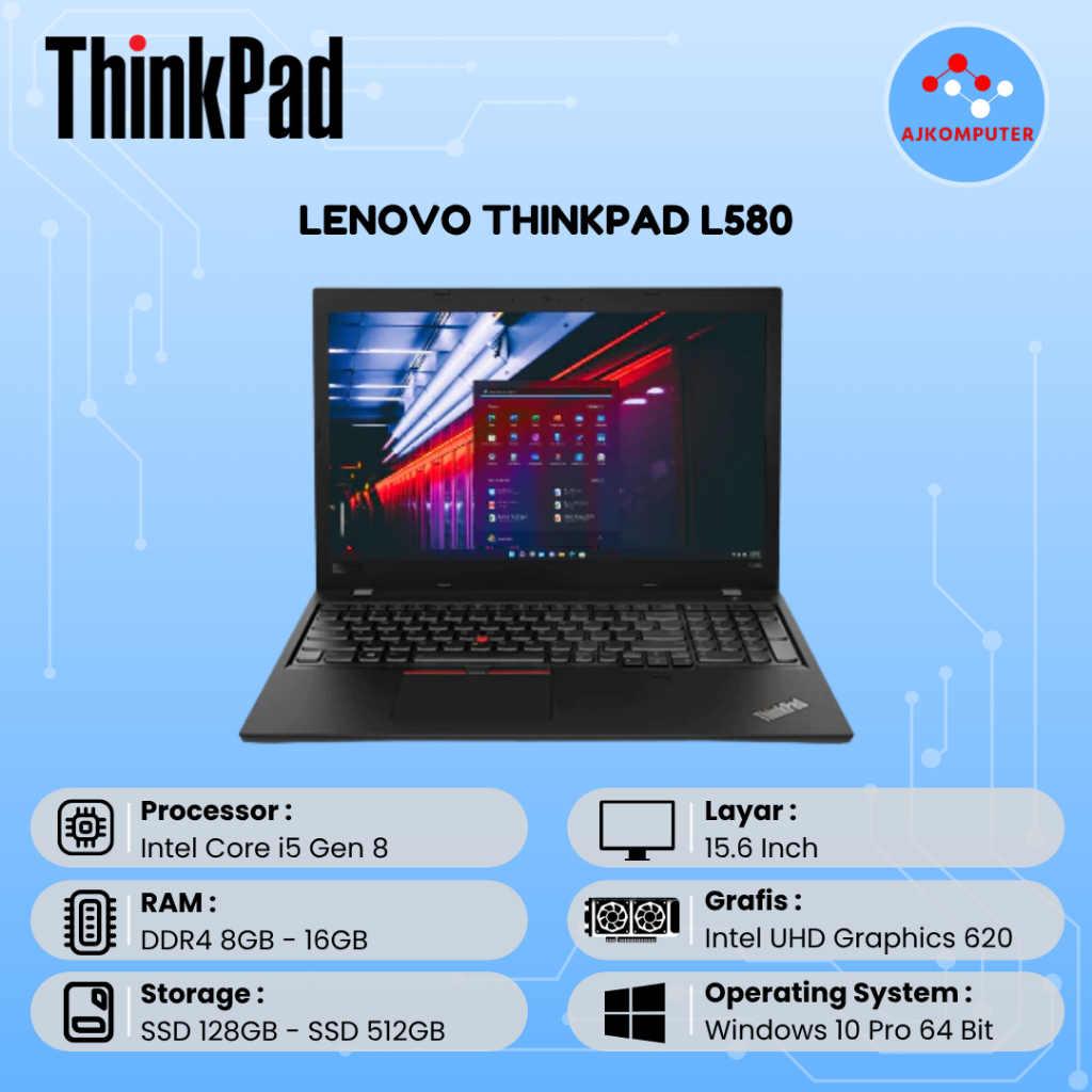 LAPTOP LENOVO THINKPAD T480 T480s T490 T490s CORE i5 / i7 ORIGINAL MURAH BERGARANSI