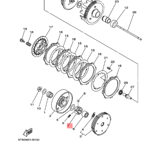 BENTENGAN CAGE KOPLING JUPITER Z LAMA ASLI ORI YAMAHA 5WT E6586 10