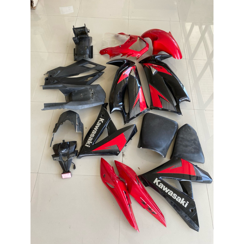 body set ninja rr new 2014 merah original second body fullset fairing body ninja rr new merah origin