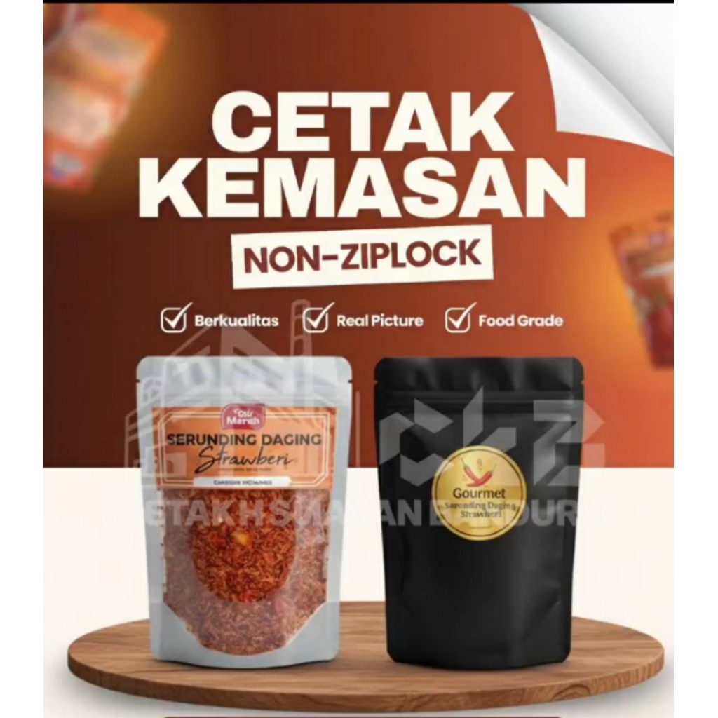 CETAK SAMPLE KEMASAN STANDING POUCH FULL PRINT