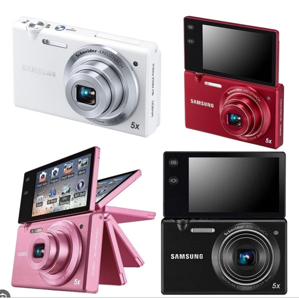 KAMERA SAMSUNG MV800 KAMERA POCKET HITAM DIGICAM -SLIM LCD FLIP BISA SELFIE