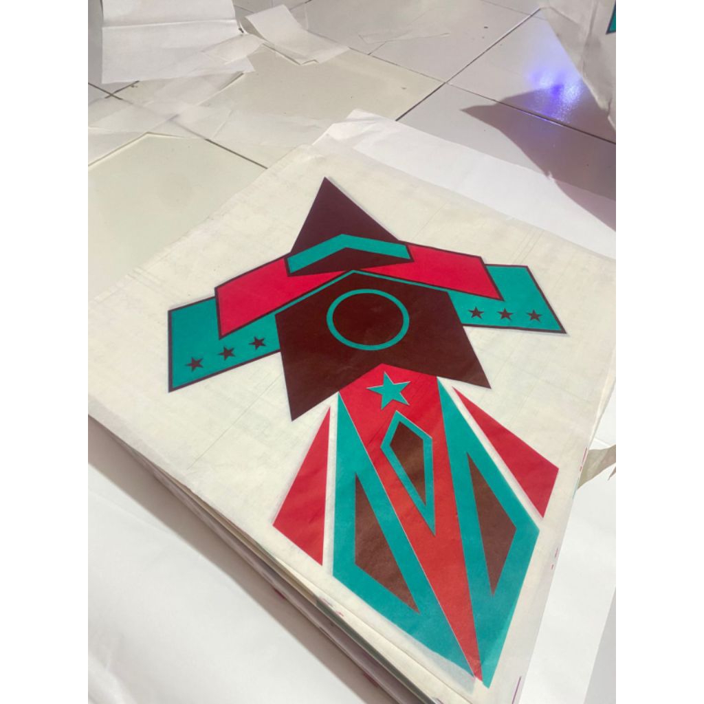 50 KERTAS Layangan Sablon Tradisional Motif Acak Seot Super Sukhoi