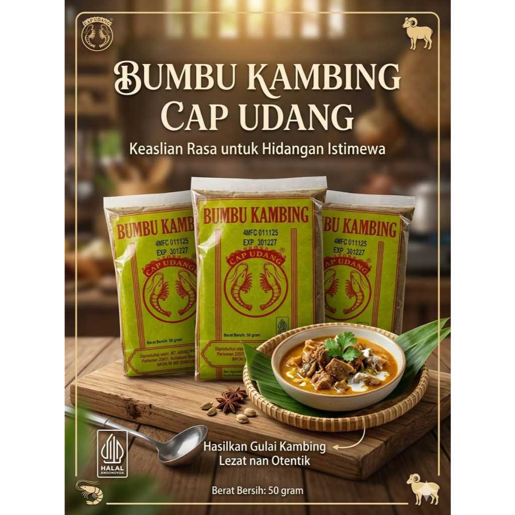 Bumbu Kambing rendang cap udang no 1