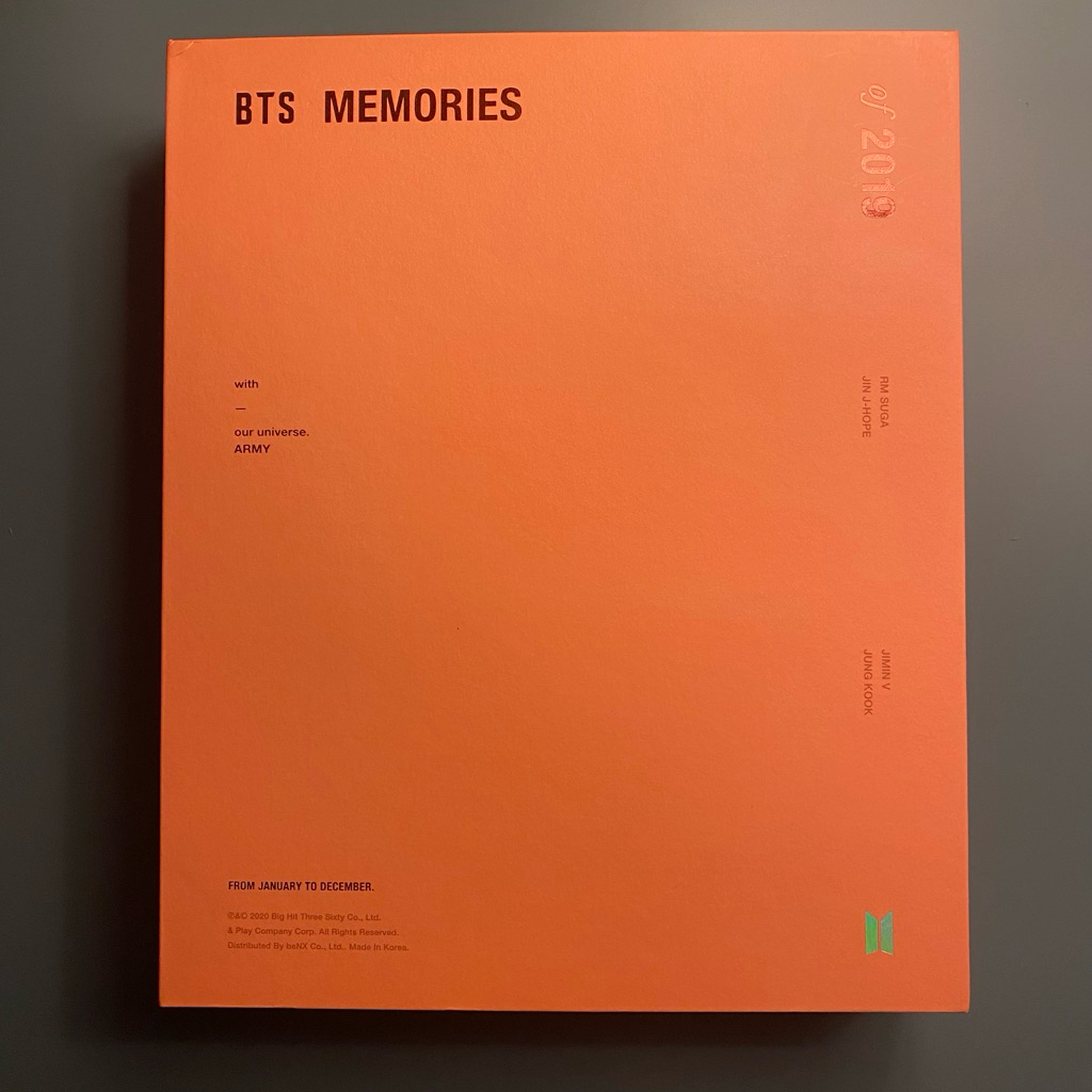 [ ready stock ] bts memories 2019 dvd rm namjoon yoongi suga agustd seokjin jin jhope hoseok jimin v