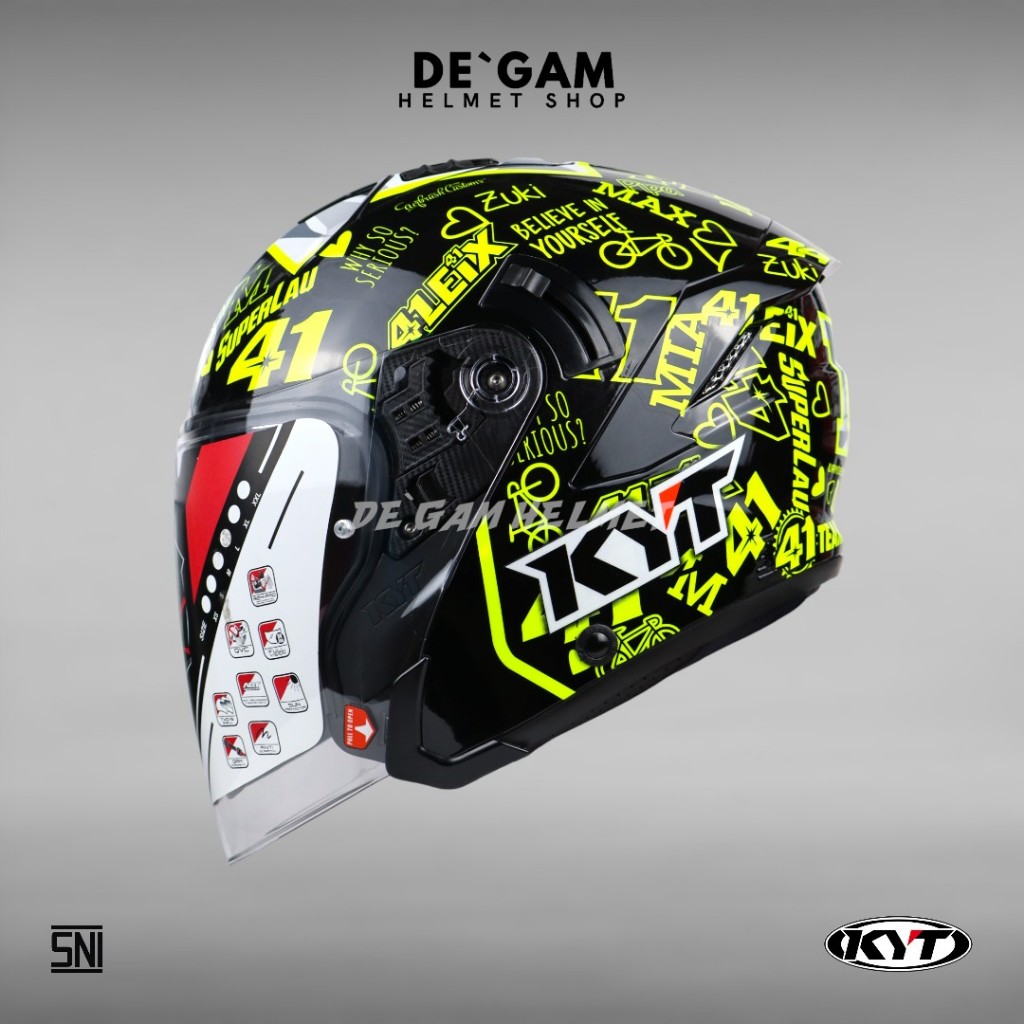 KYT NFJ Motif - Aleix Espargaro Replica 2020 - Double Visor - Helm Half Face