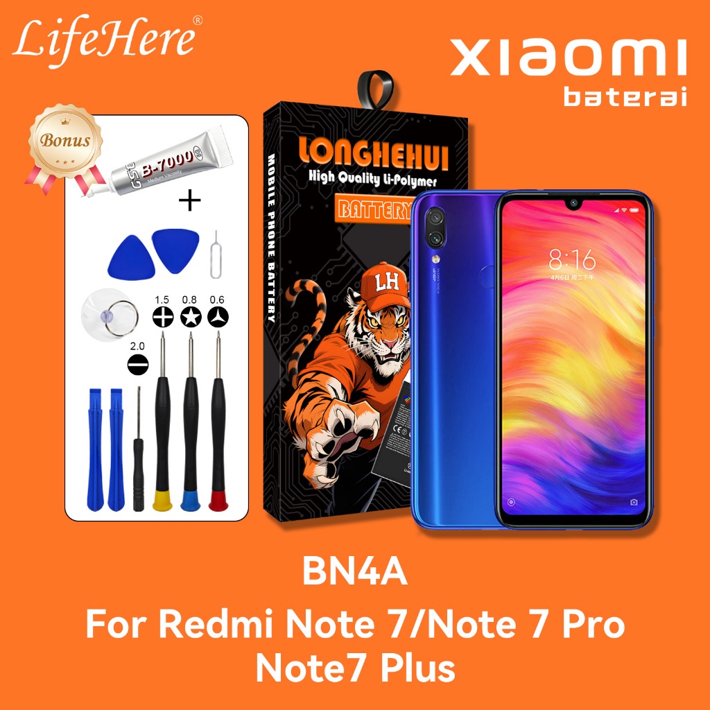 Lifehere -Baterai Redmi Note 7 / Redmi Note 7 Pro  BN4A Baterai