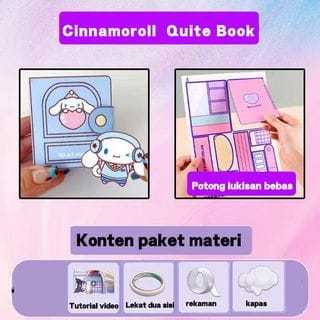 Quite Book Buku Mainan Kertas Stiker DIY Mainan Edukasi Anak