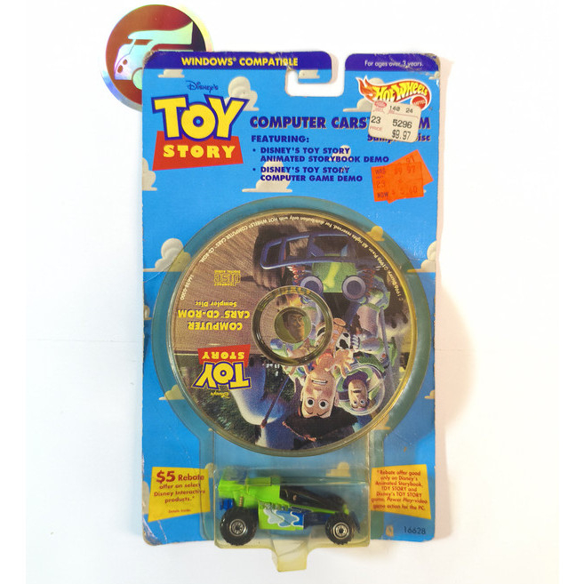 Hot Wheels Vintage 1996 Computer Cars Cd Rom with RC Car Toys Story (Very Rare)- Hotwheels