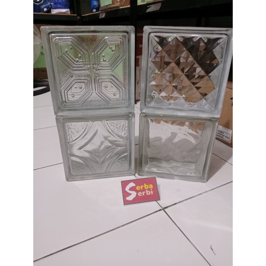*/PCS GLASS BLOCK*Kaca blok aksesoris dinding hias (instan)