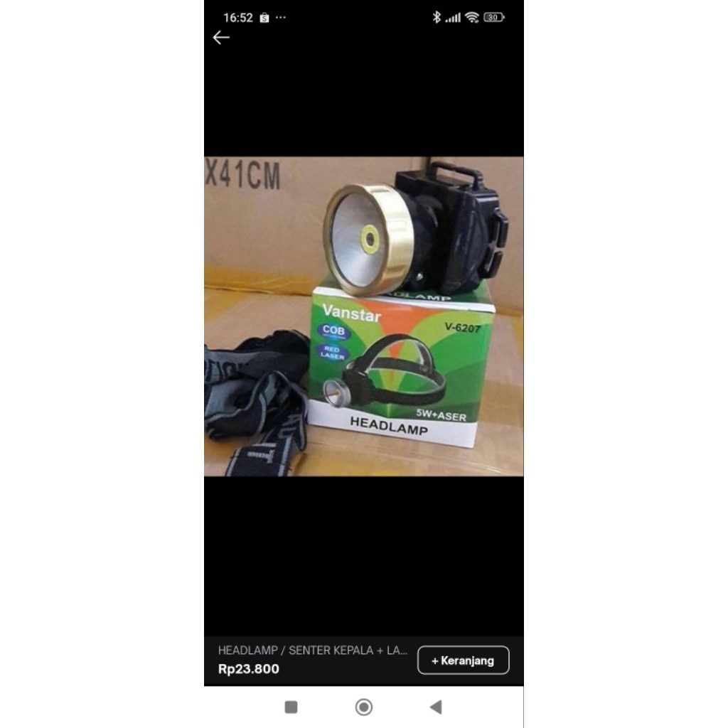 SENTER KEPALA BULAT PLUS LASER/HEADLAMP/SENTER KEPALA+LASER MERAH V-6207