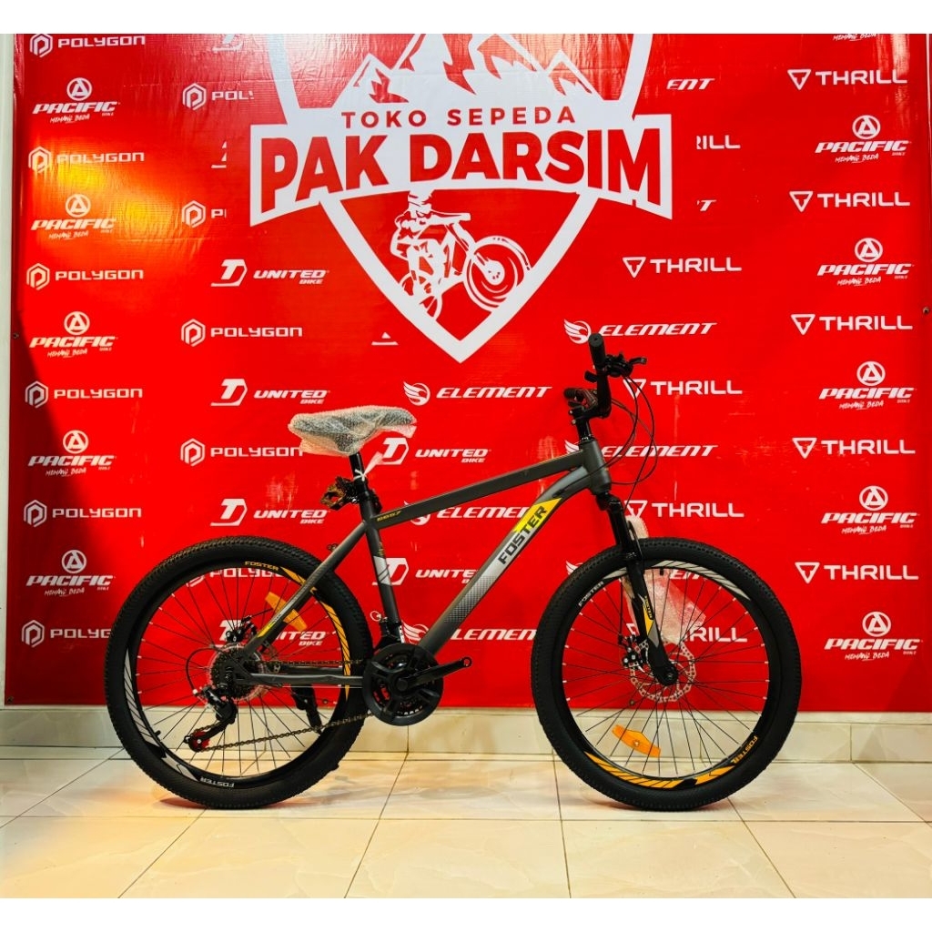 Sepeda Gunung MTB  ban 24 inc Foster ban besar stang oversize