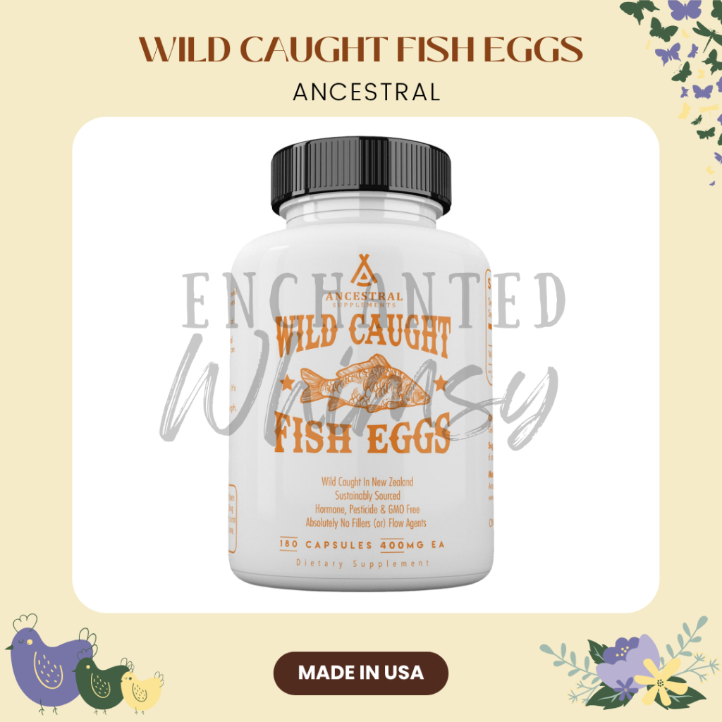 Wild Caught Fish Eggs Ancestral Supplements 180 kapsul DHA EPA Omega 3 vitamin A D E K Hormone balan