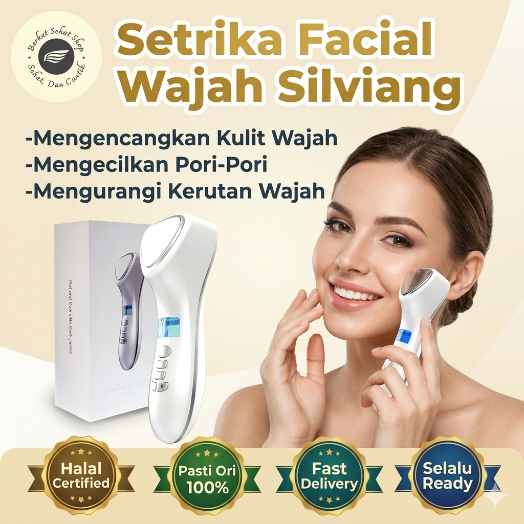 Setrika Wajah Silviang Skin Care Generasi #3 KK Indonesia, Alat Pengencangan Kulit Wajah