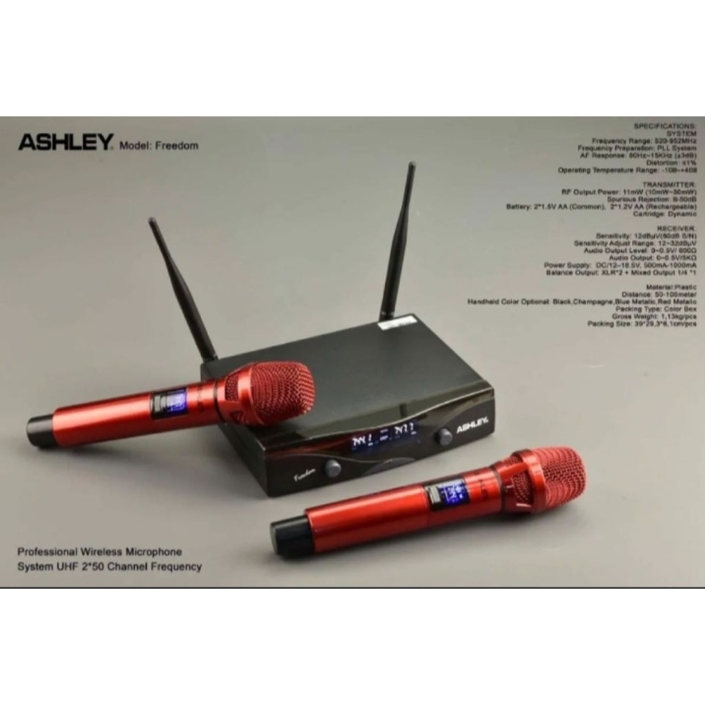 MIC WIRELESS ASHLEY D99 DUA MIC TANPA KABEL