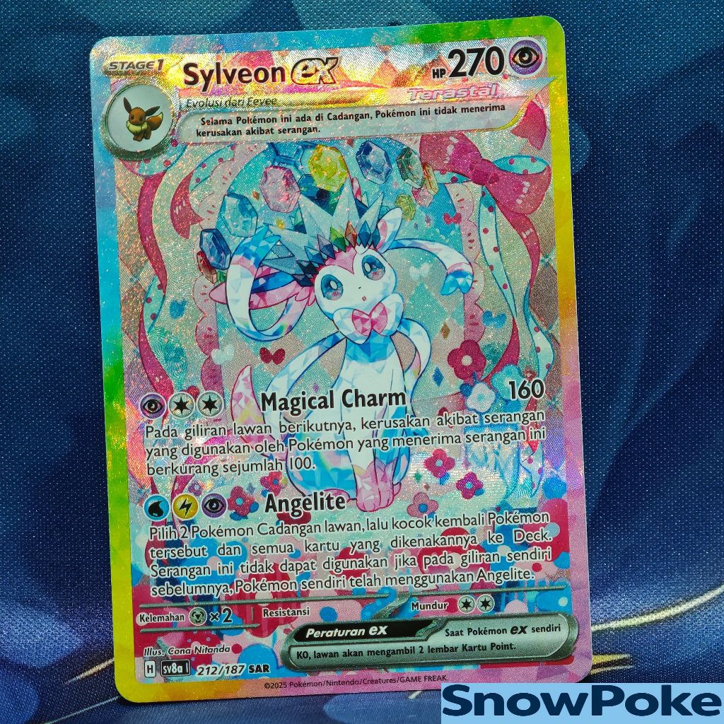 Kartu Pokemon TCG Indonesia Sylveon ex SAR 212/187