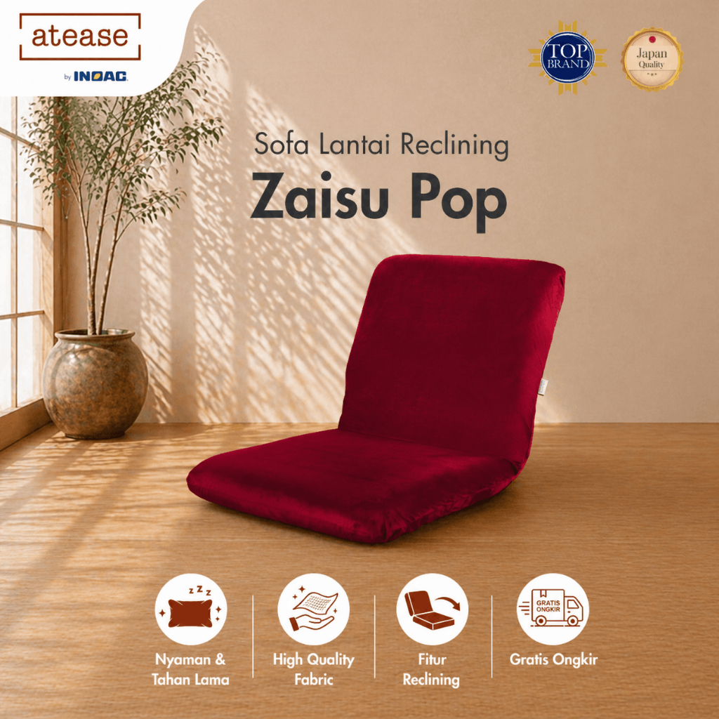atease Zaisu Pop by INOAC - Kursi Lipat Lesehan/Sofa Lantai Minimalis/Floor Chair